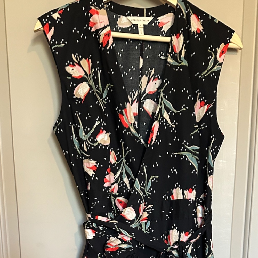 Rebecca Taylor Cotton Poplin wrap dress